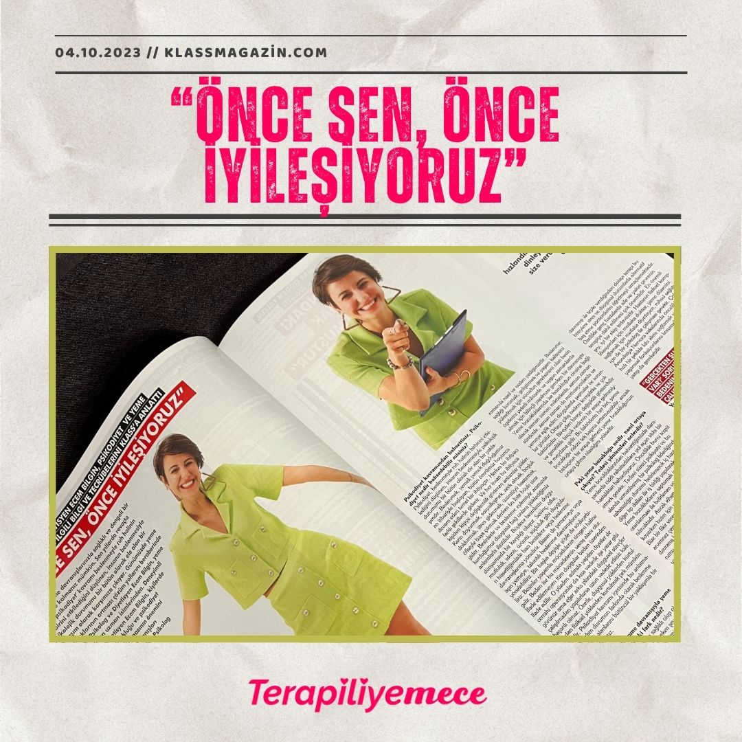 Ecem Bilgin : “Önce Sen, Önce İyileşiyoruz”
